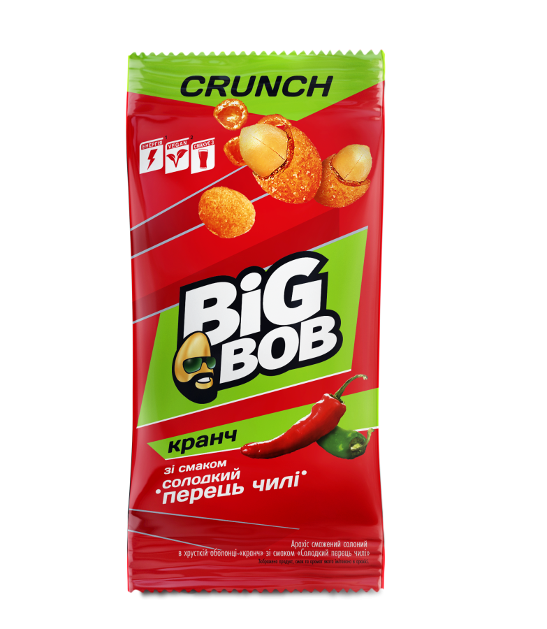 Crunchy with the taste of sweet chili pepper
