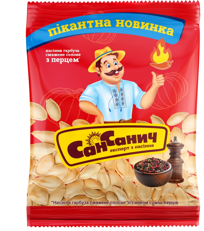 Насіння гарбуза смажене солоне з перцем