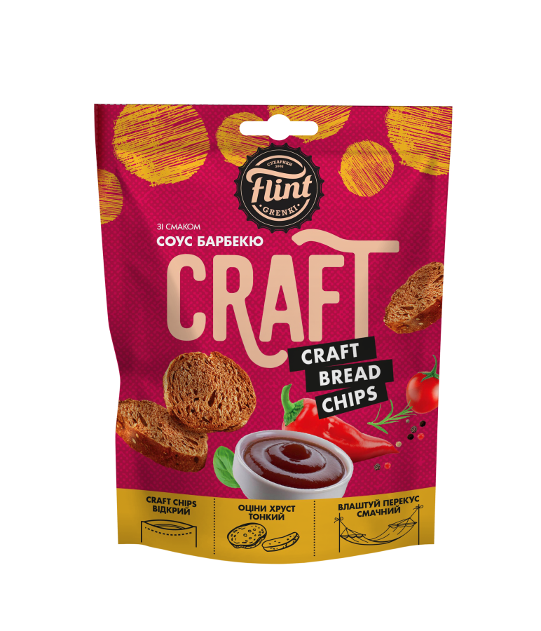 Croutons with BBQ sauce flavor