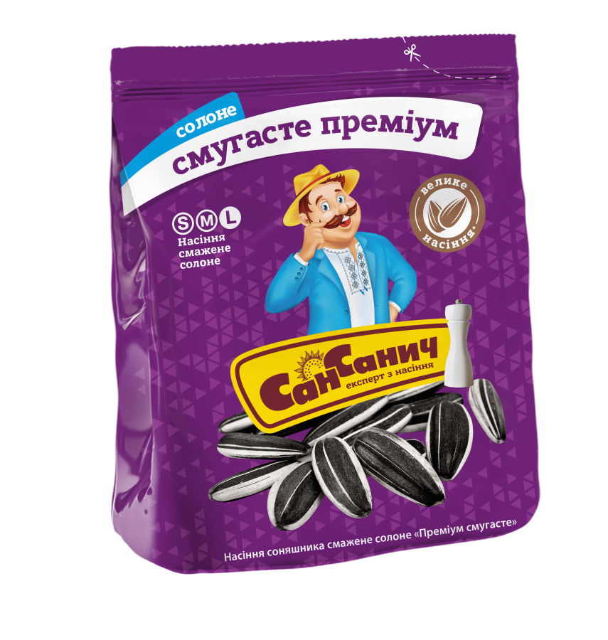 Насіння смугасте смажене солоне "Преміум"