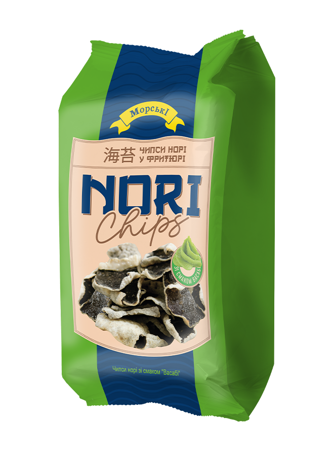 Nori chips with “Wasabi” flavor