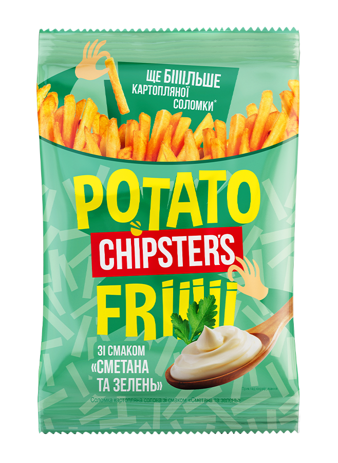 Potato sticks with sour cream and herbs flavor