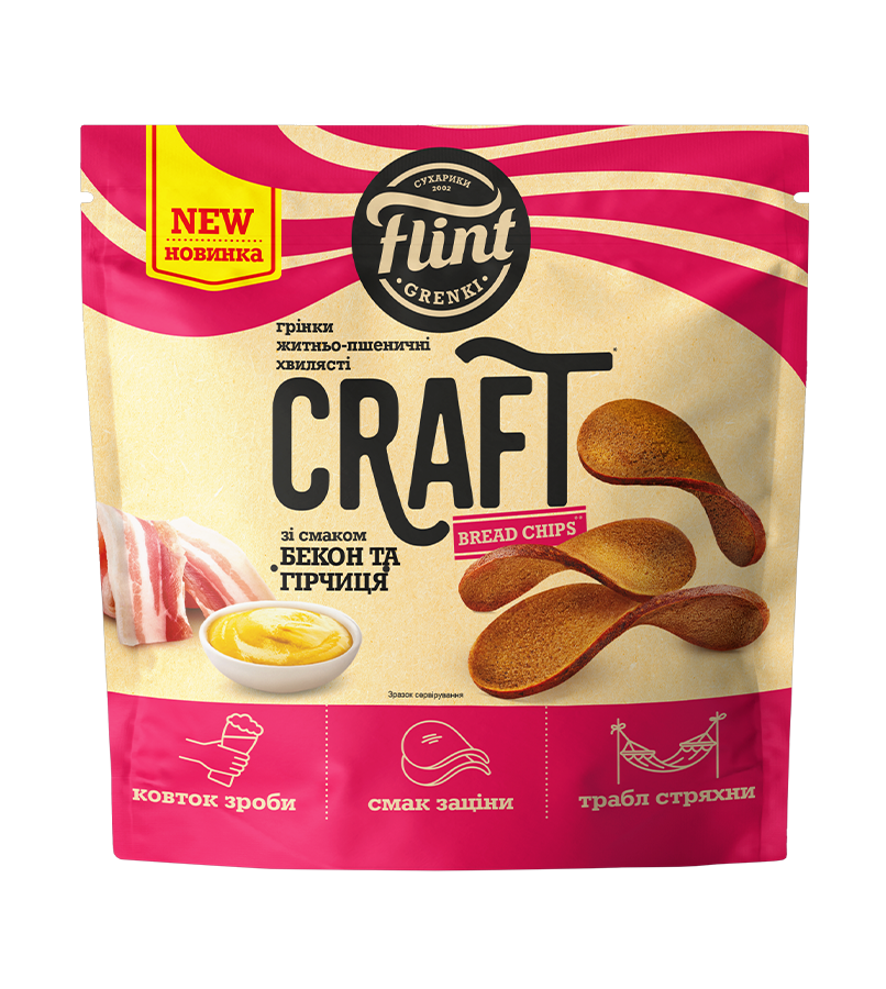 Toasts with Bacon and Mustard Flavor